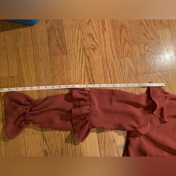 Mock neck tiered ruffle sleeve Victorian blouse - Picture 10 of 10